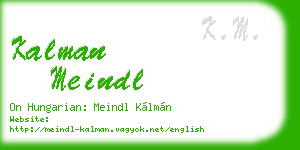 kalman meindl business card
